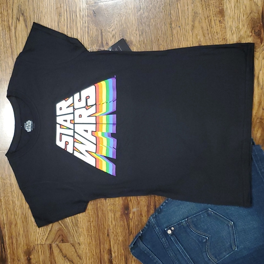 Womens Star Wars black graphic short sleeve tshirt size S
